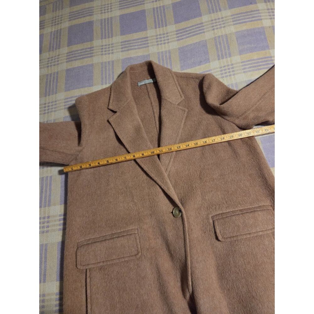 Vince Brushed Wool Alpaca Long Coat Vintage Rose Pink Large MSRP $695 Trench EUC - Picture 5 of 11